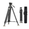 FreeBlazer Carbon Fiber Tripod Kit (197cm Height, 10kg Load, 5kg Weight) with Fluid Head for Video