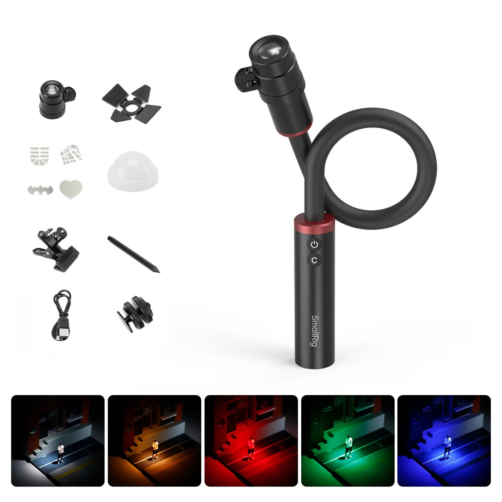 RM 03 Macro Photo LED Light for Mushrooms and Miniatures, 5 Colors CRI95, Flexible Arm, Diffuser - immagine 12
