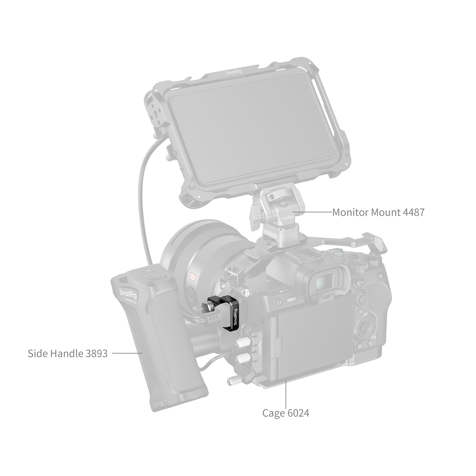 Clamp for HDMI Cable for Sony A7 V / 7 IV Cages - immagine 4