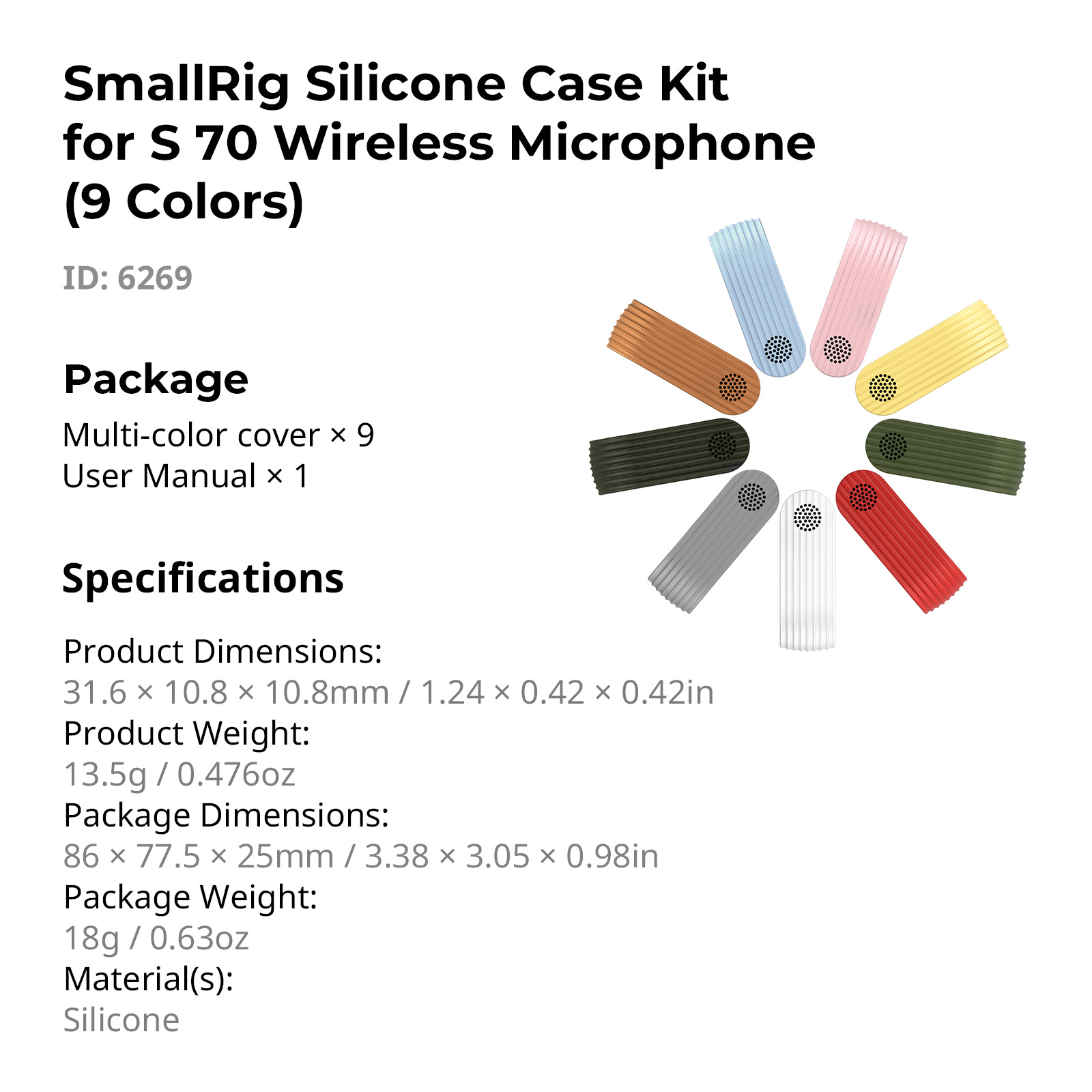 Silicone Case Kit for S 70 Wireless Microphone (9 Colors) - immagine 7