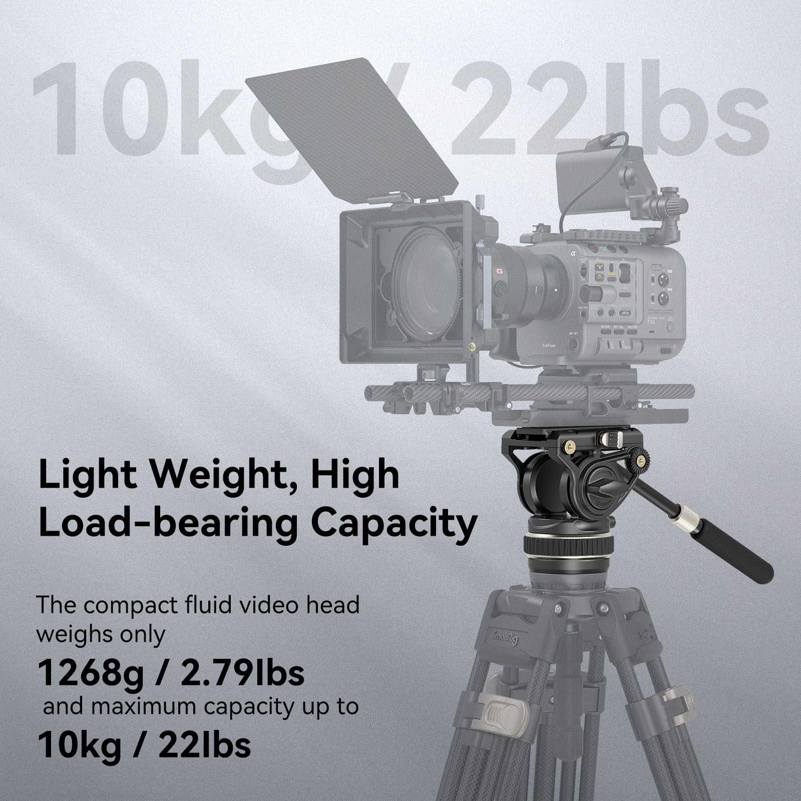 Carbon Fiber Video Tripod (2.1kg, 15kg Load) with FreeSpeed Legs & 65mm Bowl Fluid Head (10kg Load) - immagine 9