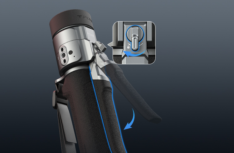 Foldable handle design reduces packed size for easier storage and transport.
