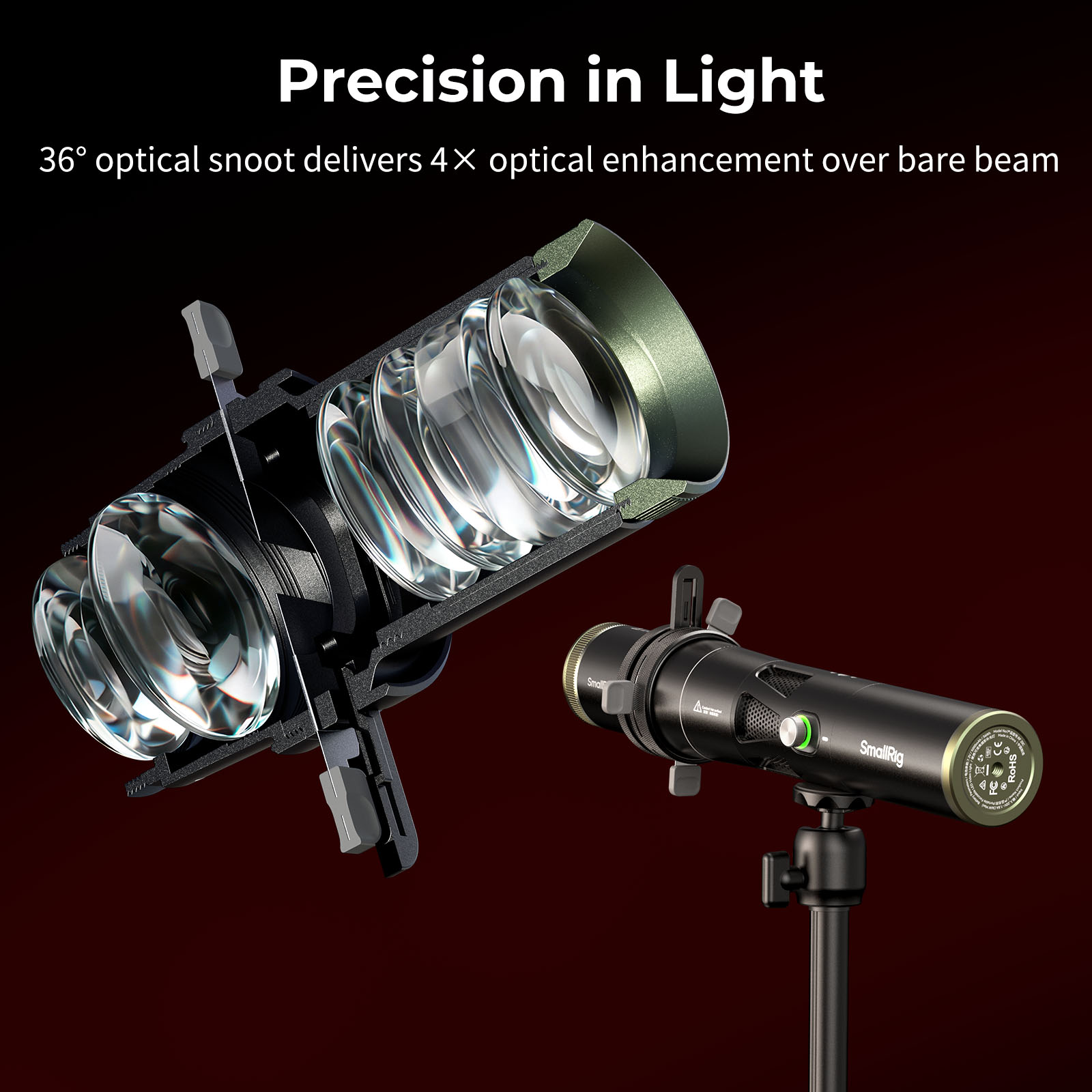SP Air Spotlight for RF 20C and 10C, 4x Brightness, 36 Degree Beam, 10 Gobos, Focus, Magnetic - immagine 3